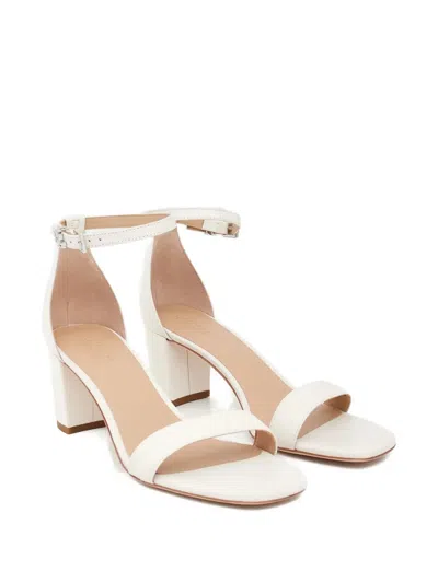 Ralph Lauren Block-heel Leather Sandals In White