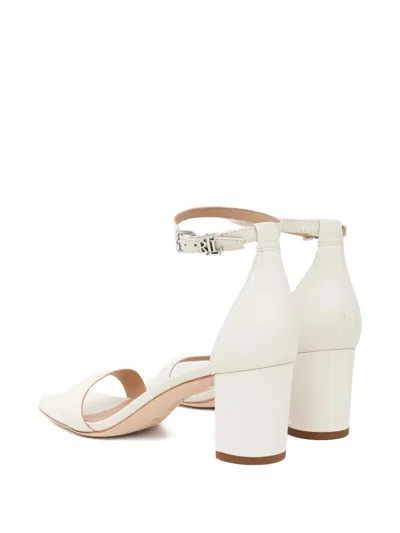 Ralph Lauren Block-heel Leather Sandals In White