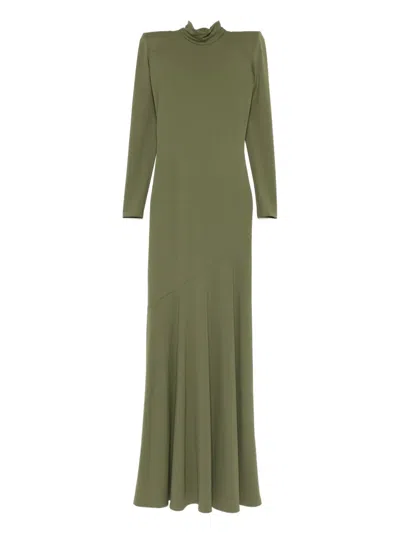 V:pm Atelier Irma Long-sleeve Maxi Dress In Green