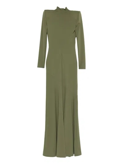 V:pm Atelier Irma Long-sleeve Maxi Dress In Green