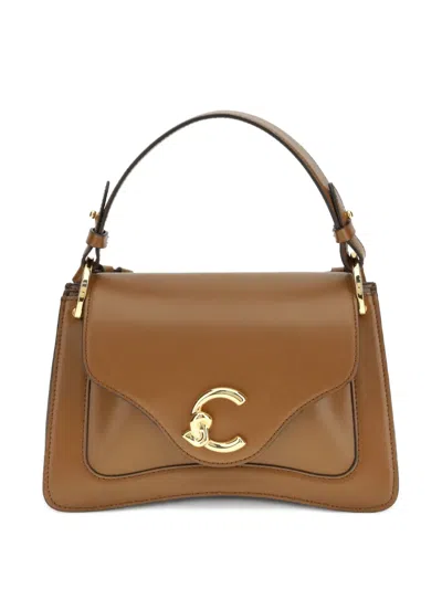 Coccinelle Brown Calf Leather Bos Taurus Handbag In Brown