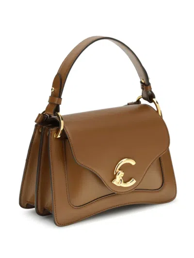 Coccinelle Brown Calf Leather Bos Taurus Handbag In Brown