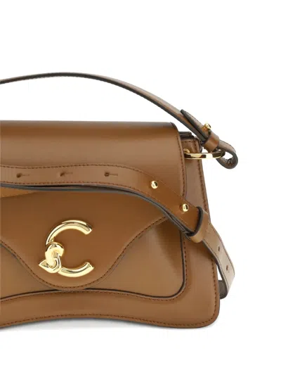 Coccinelle Brown Calf Leather Bos Taurus Handbag In Brown