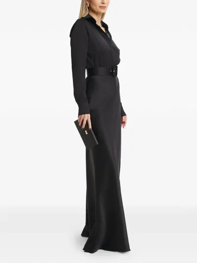 Il Volo Kate Belted Maxi Dress In Black