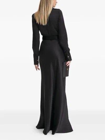 Il Volo Kate Belted Maxi Dress In Black