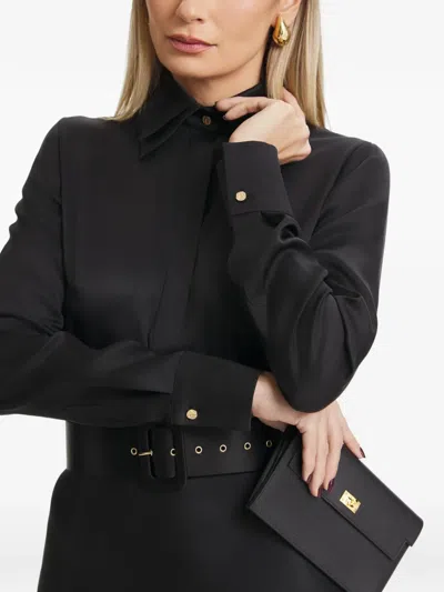 Il Volo Kate Belted Maxi Dress In Black