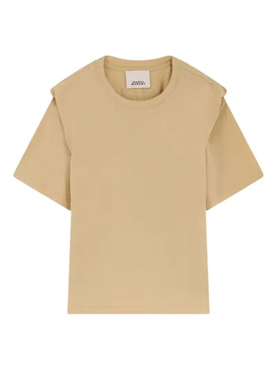 Isabel Marant Round-neck Short-sleeve T-shirt In Neutral