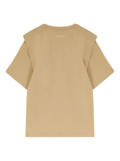 Isabel Marant Round-neck Short-sleeve T-shirt In Neutral