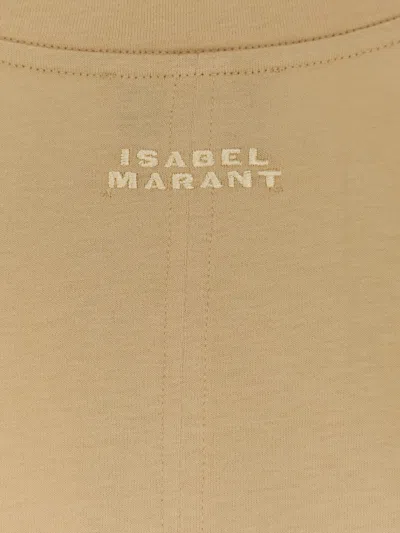 Isabel Marant Round-neck Short-sleeve T-shirt In Neutral