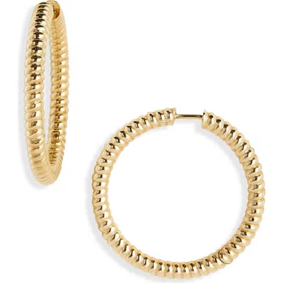 Established 18k Gold Rope Hoop Earrings In Gold