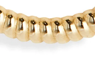 Established 18k Gold Rope Hoop Earrings In Gold