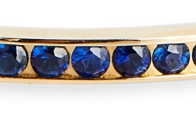 Grace Winfrey Sapphire Stone Keeper Bangle In Blue