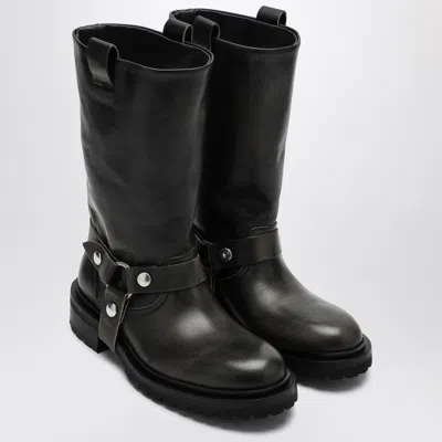 Golden Goose Kurt Boots In Black Leather With Buckle Women In Black