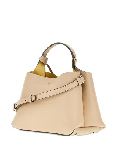 Tod's Grained-leather Tote Bag In Neutral