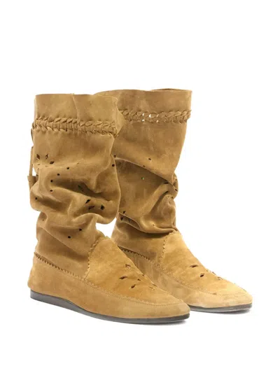 Isabel Marant Braided Tassel Welky Boots In Brown