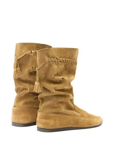 Isabel Marant Braided Tassel Welky Boots In Brown