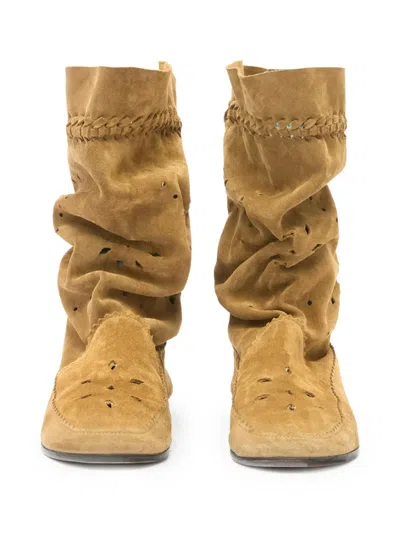 Isabel Marant Braided Tassel Welky Boots In Brown