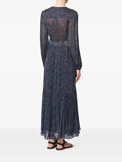 Isabel Marant Étoile Briane Polka-dot Midi Dress In Blue