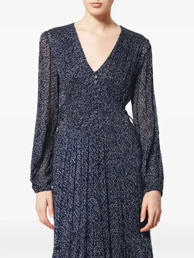 Isabel Marant Étoile Briane Polka-dot Midi Dress In Blue