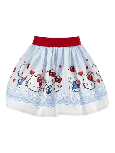Monnalisa Hello Kitty Print Skirt In Multi