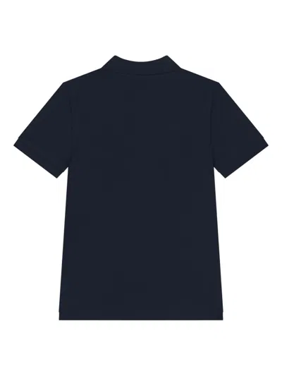 Tommy Hilfiger Junior Logo Cotton Polo Shirt In Blue