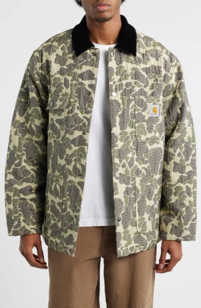 Carhartt Work In Progress Camo Tapestry Chore Coat In Gray