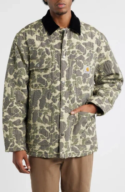 Carhartt Work In Progress Camo Tapestry Chore Coat In Gray