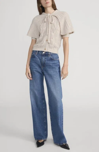 Frame The Cape Merino Wool Blend Cardigan In Neutral