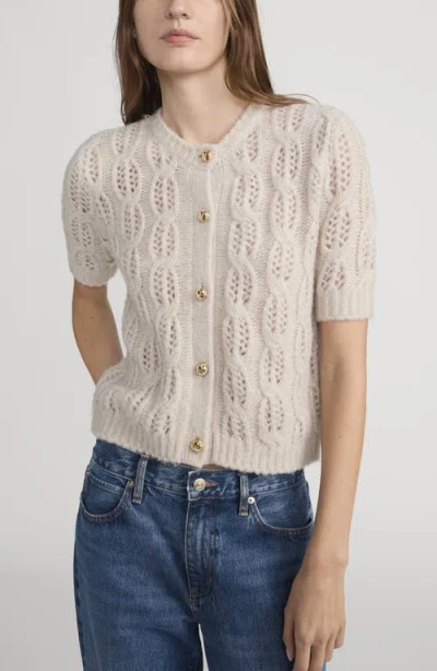 Frame The Cape Merino Wool Blend Cardigan In Neutral