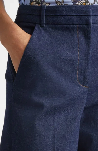 Veronica Beard Crue Wide Leg Jeans In Blue