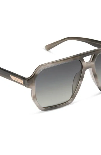 Diff Cameron 57mm Polarized Navigator Sunglasses In Gray