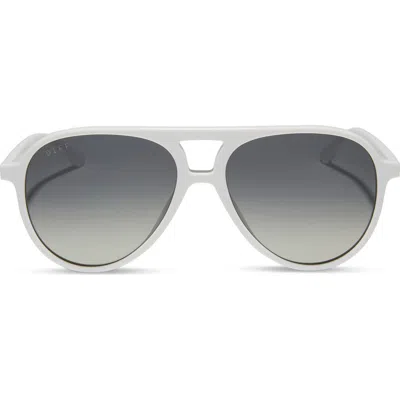 Diff Tosca Ii 56mm Aviator Sunglasses In Gray