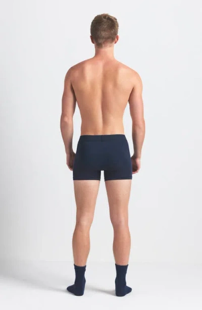 Skims 3-pack 3-inch Cotton & Modal Blend Boxer Briefs In Blue