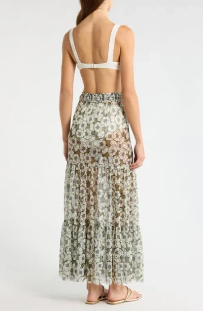 Hutch Sheer Cover-up Maxi Skirt In Multi