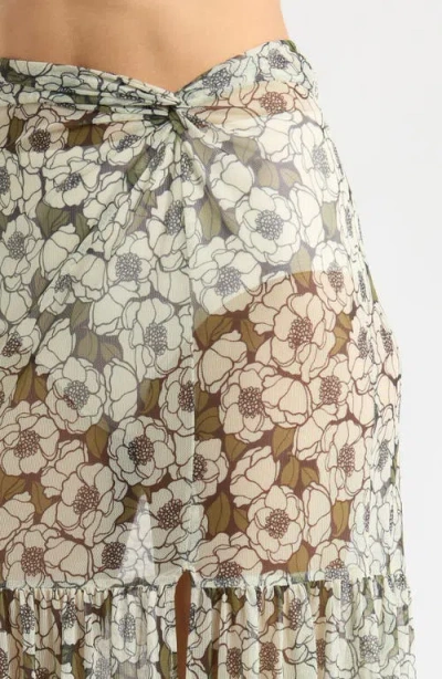 Hutch Sheer Cover-up Maxi Skirt In Multi