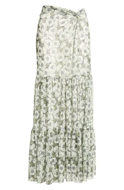 Hutch Sheer Cover-up Maxi Skirt In Multi