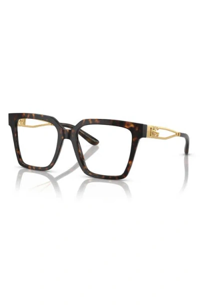 Dolce & Gabbana Dolce&gabbana 51mm Square Optical Glasses In Brown