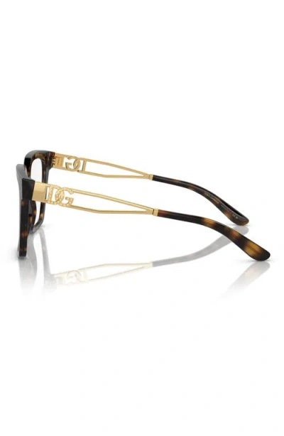 Dolce & Gabbana Dolce&gabbana 51mm Square Optical Glasses In Brown