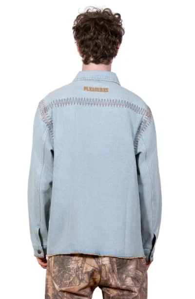 Pleasures Fortress Denim Button-up Shirt In Multi