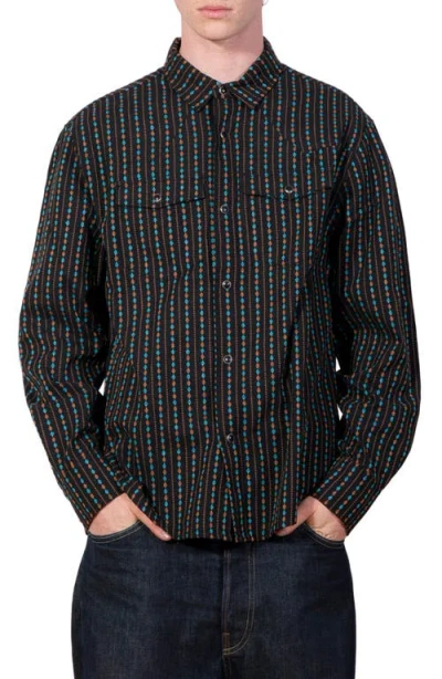 Pleasures Tribute Western Snap-up Shirt In Multi