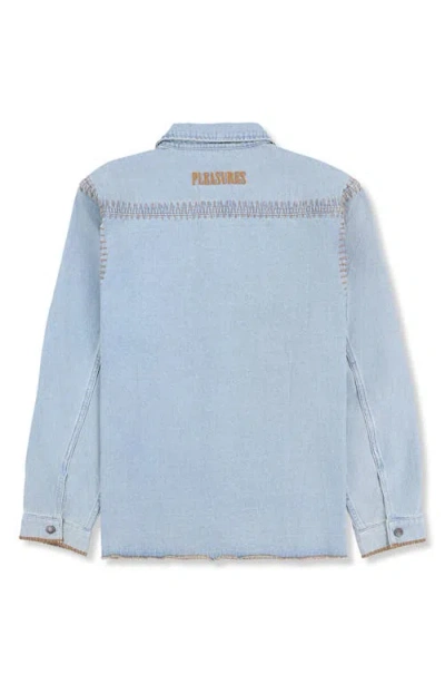 Pleasures Fortress Denim Button-up Shirt In Multi