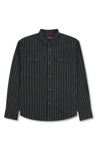 Pleasures Tribute Western Snap-up Shirt In Multi