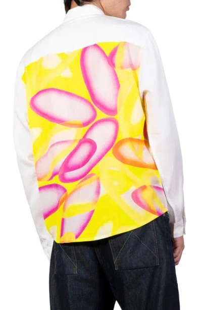 Pleasures X Richard Bernstein Pilule Graphic Lyocell Button-up Shirt In White