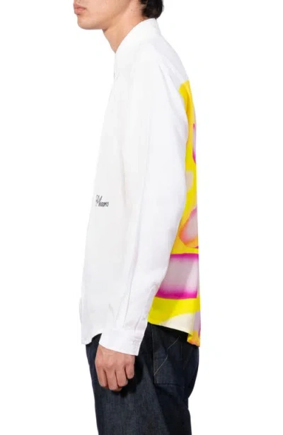 Pleasures X Richard Bernstein Pilule Graphic Lyocell Button-up Shirt In White