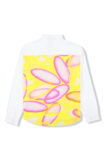 Pleasures X Richard Bernstein Pilule Graphic Lyocell Button-up Shirt In White