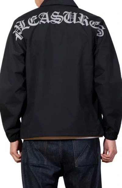 Pleasures Neural Logo Graphic Coach's Jacket In Black