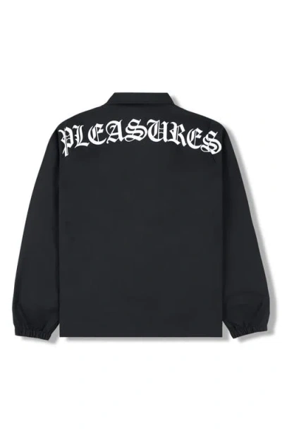 Pleasures Neural Logo Graphic Coach's Jacket In Black