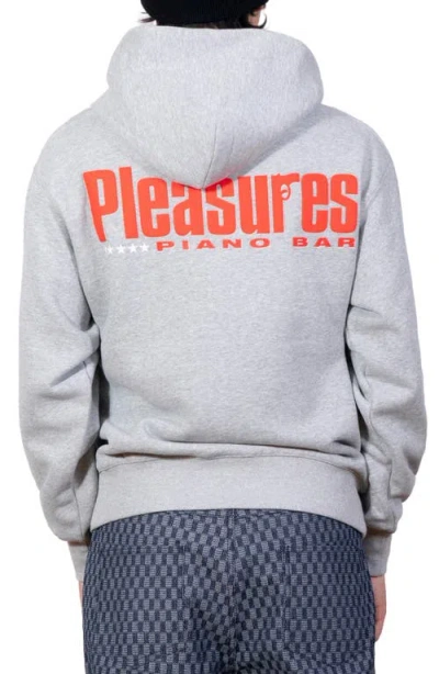 Pleasures Piano Bar Pullover Hoodie In Silver