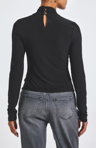 Derek Lam 10 Crosby Krini Twist Neck Top In Black