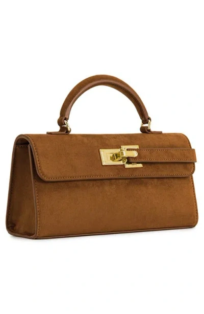Jw Pei Keyla Faux Suede Top Handle Bag In Brown